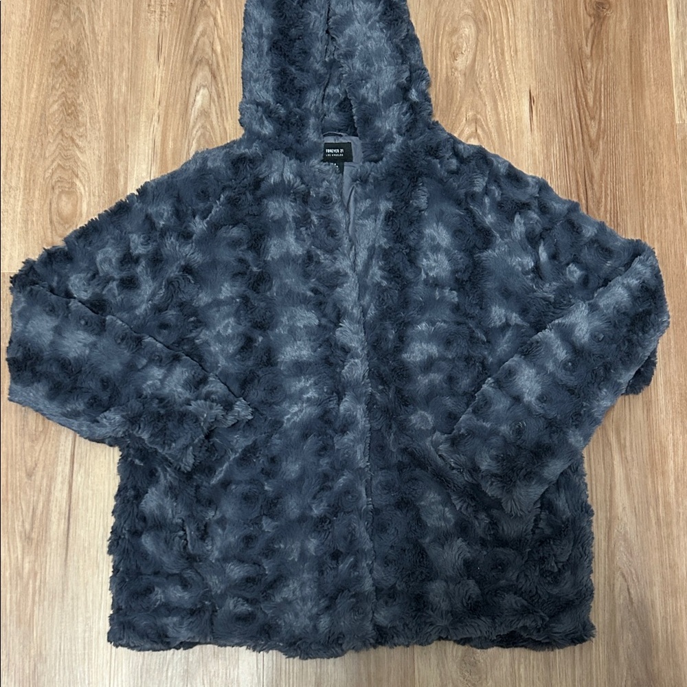 Forever 21 Dark Gray Teddy Jacket